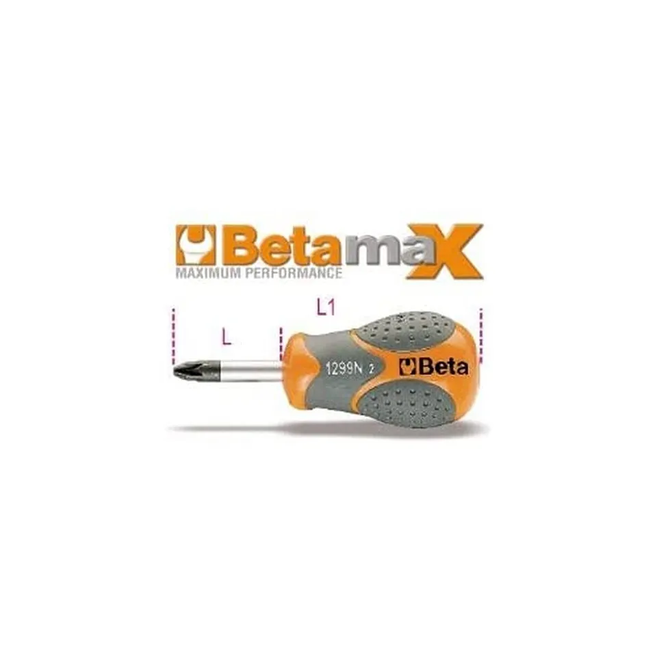 beta-tools-1299pzk-1-tournevis-pour-vis-pozidriv-supadriv-pz1-chrom-pointe-noire image 1