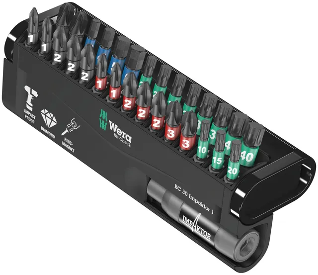 wera-impaktor-bit-check-30-05057690001-coffret-30-embouts-pour-visseuse-choc-rev image 1