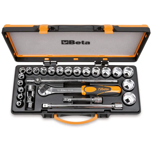 beta-tools-920a-c20x-coffret-de-20-douilles-hexagonales-1-2-10-32-mm-avec-5-acce image 1