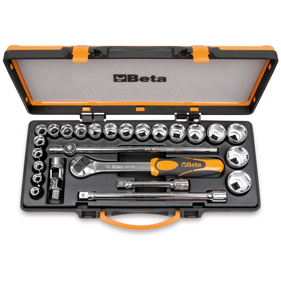 beta-tools-920a-c20x-coffret-de-20-douilles-hexagonales-1-2-10-32-mm-avec-5-acce image 1