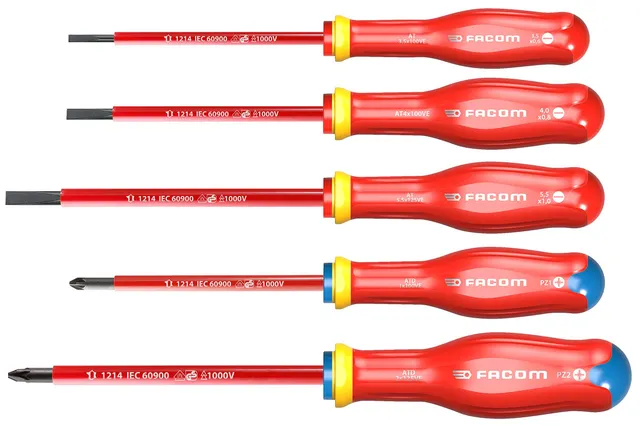 facom-atd-j5ve-jeu-de-5-tournevis-protwist-isol-s-1000-v-3-plats-2-pozidriv-avec image 1