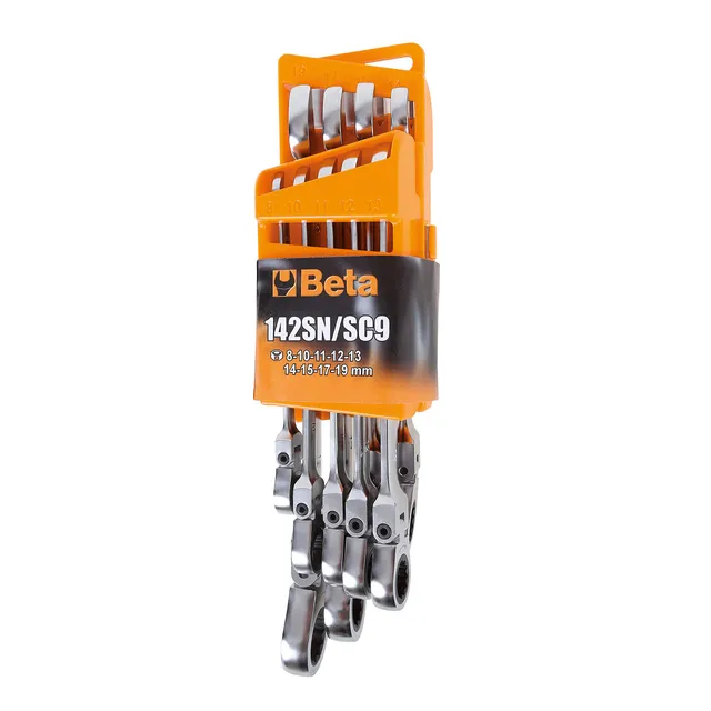 beta-tools-142sn-sc9-r-telier-de-9-cl-s-mixtes-cliquet-articul-tailles-8-19-mm image 1