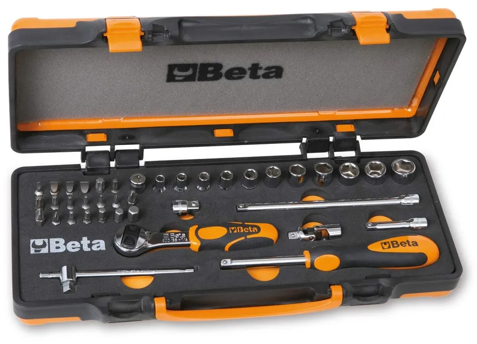 beta-tools-900-c12m-coffret-39-pi-ces-douilles-1-4-4-14-mm-embouts-et-accessoire image 1