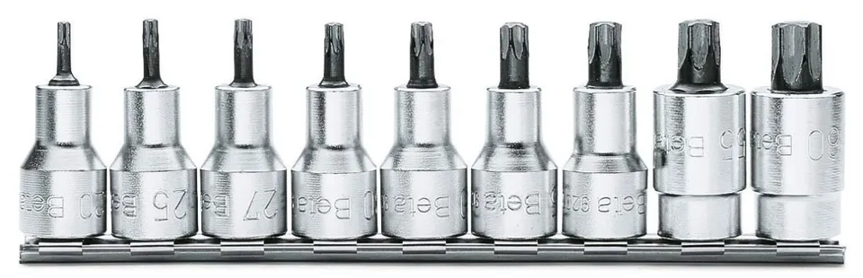 beta-tools-920tx-sb9-jeu-de-9-douilles-tournevis-torx-1-2-sur-support image 1