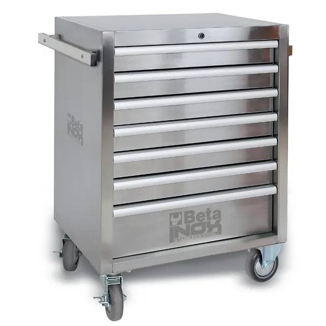 beta-tools-c04tss-7-servante-mobile-d-atelier-inox-aisi-304-7-tiroirs image 1