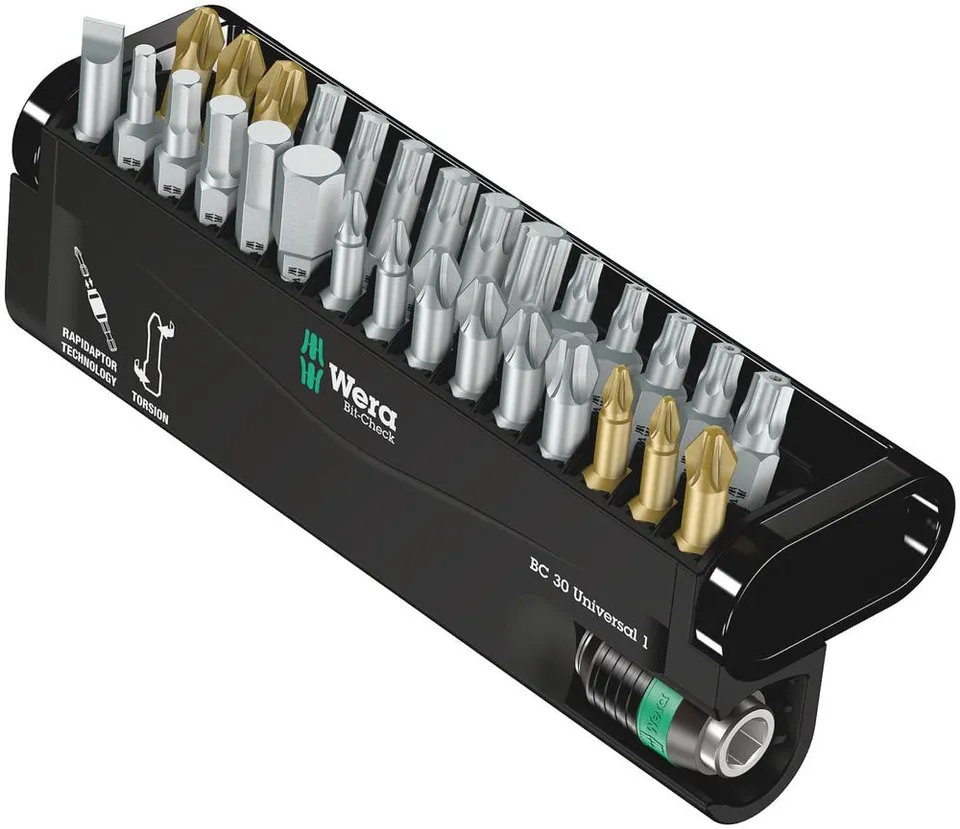 wera-bit-check-bc-universal-30-jeu-de-30-embouts-multicolore-avec-porte-embouts- image 1