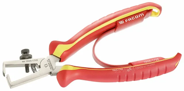 facom-194a-17ve-pince-d-nuder-isol-e-1000-v-170-mm-pour-conducteurs-0-5-6-mm image 1