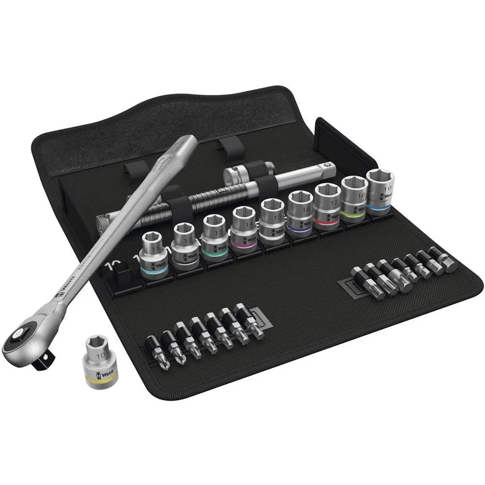 wera-05004077001-8100-sc-7-jeu-de-cliquet-zyklop-metal-1-2-carr-traversant-m-tri image 1