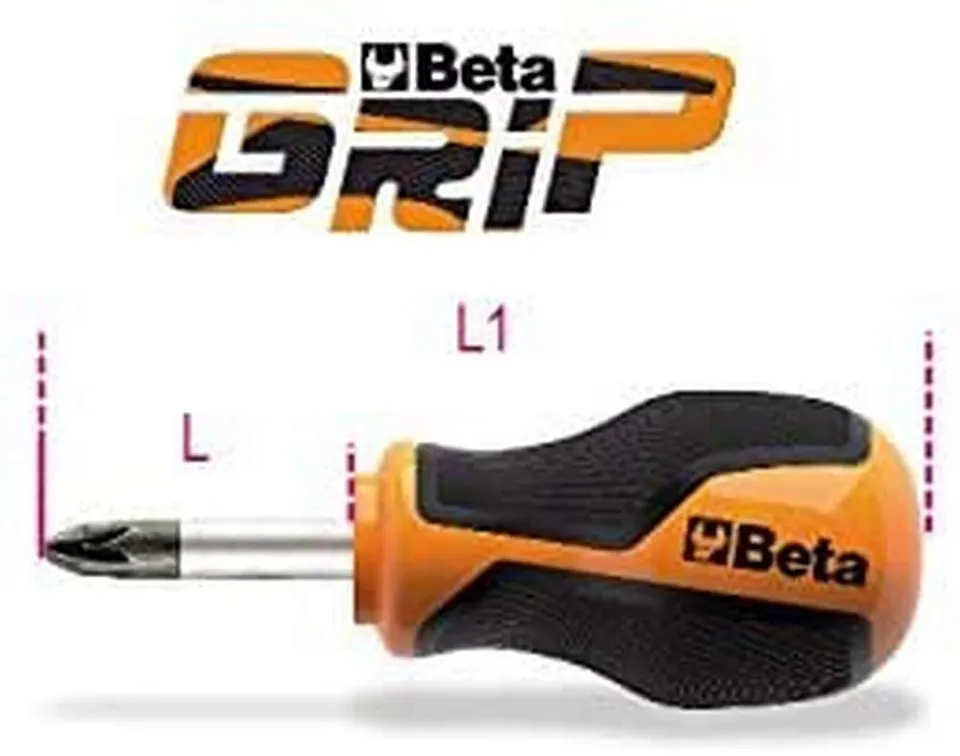 beta-tools-1269n-pzk-1-tournevis-lame-courte-pozidriv-supadriv-pz1-s-rie-extra-c image 1