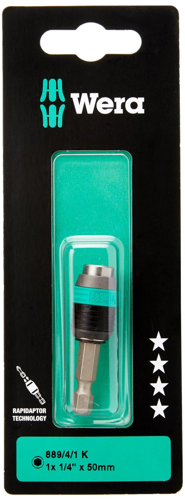 wera-889-4-1-k-rapidaptor-porte-embouts-universel-court-1-4-x-50-mm-avec-mandrin image 1