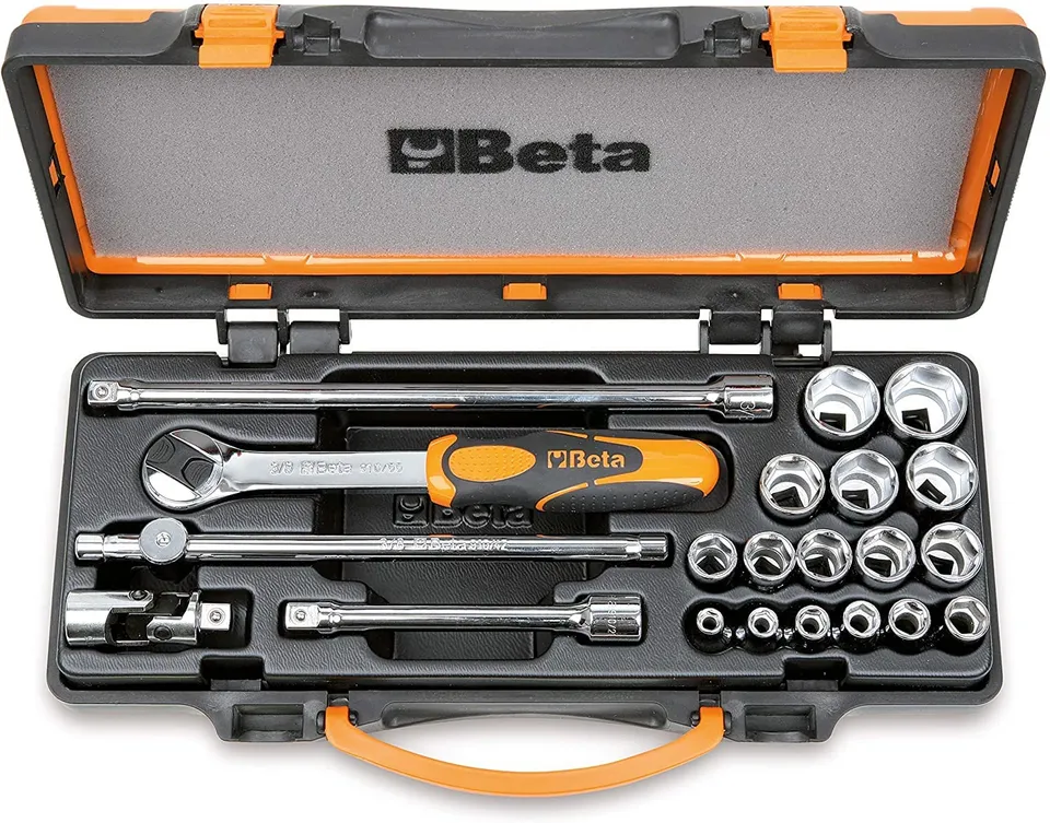 beta-910a-c16-coffret-de-16-douilles-6-pans-3-8-avec-5-accessoires image 1