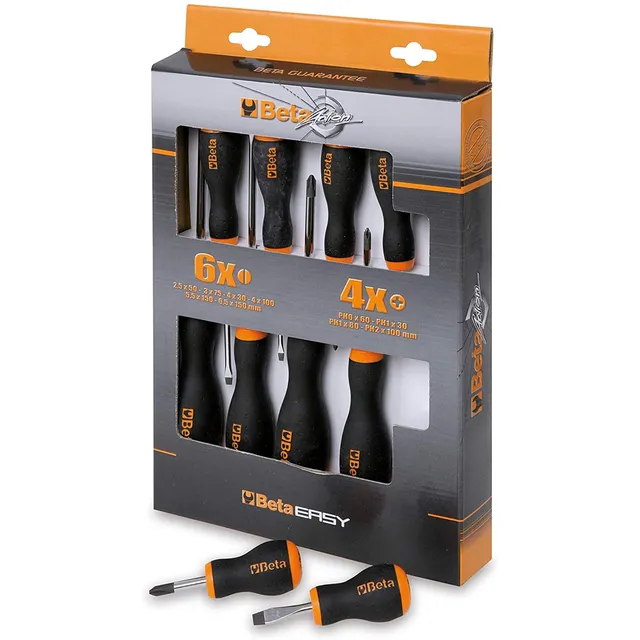 beta-tools-easy-1201-1202-coffret-de-10-tournevis-plats-et-phillips-fabrication- image 1