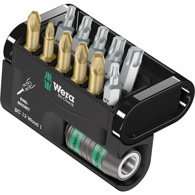 wera-05057423001-bit-check-12-wood-1-jeu-de-12-embouts-pour-bois-avec-porte-embo image 1