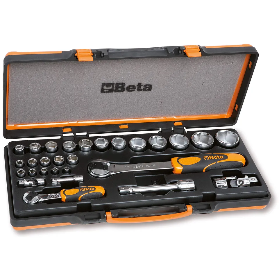 beta-tools-902a-c22-coffret-m-tallique-1-4-et-1-2-avec-7-douilles-6-pans-28-embo image 1