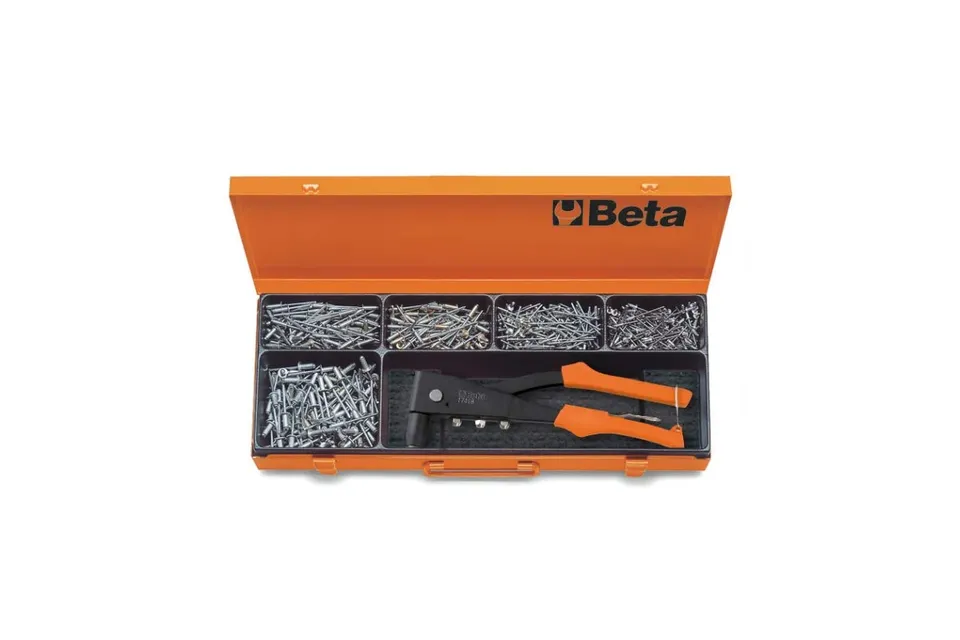 beta-tools-1741b-c5-pince-riveter-1741b-avec-coffret-de-700-rivets-aluminium image 1