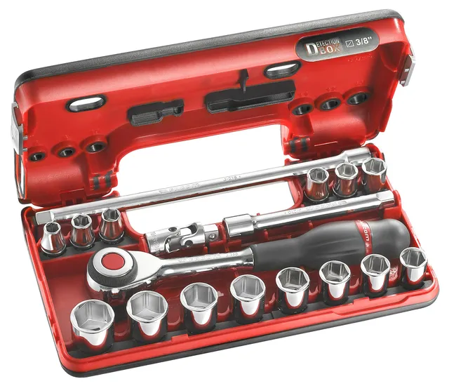 facom-j-360dbox1-jeu-de-18-pi-ces-dbox-de-douilles-3-8-6-pans-en-coffret image 1