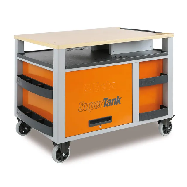 beta-tools-c28-supertank-o-servante-d-atelier-10-tiroirs-orange-avec-plan-de-tra image 1