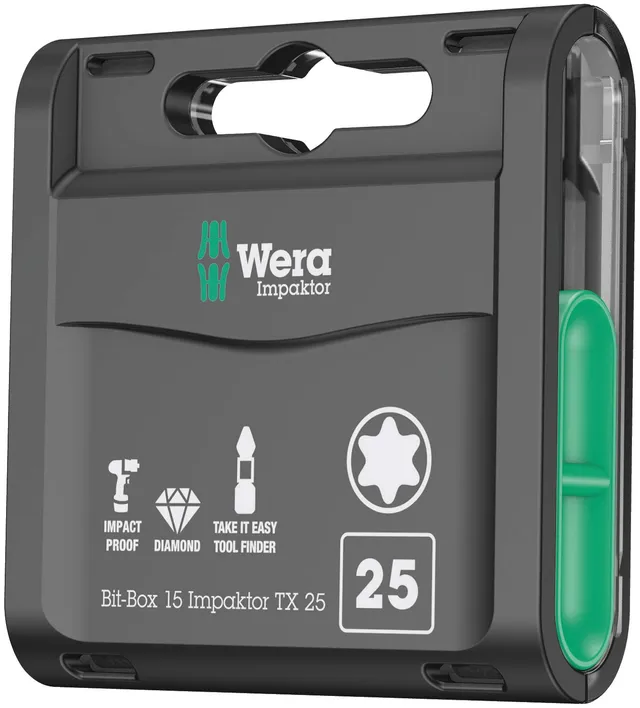 wera-05057775001-bit-box-15-impaktor-tx25-bo-te-de-15-embouts-torx-pour-visseuse image 1