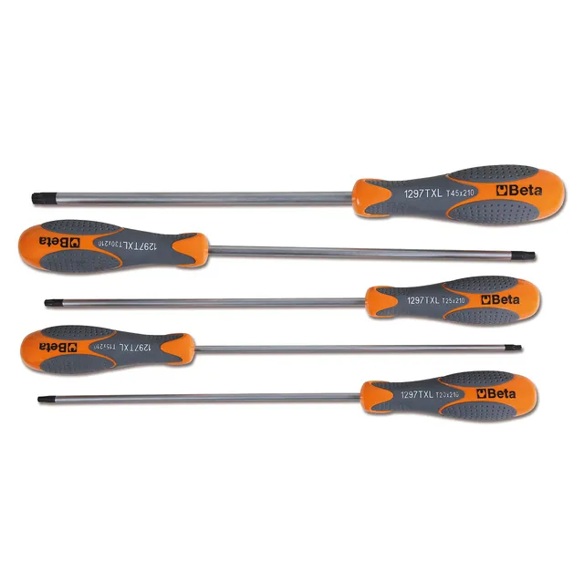 beta-tools-1297tx-l-s5-jeu-de-5-tournevis-beta-max-pour-vis-torx-coloris-orange- image 1