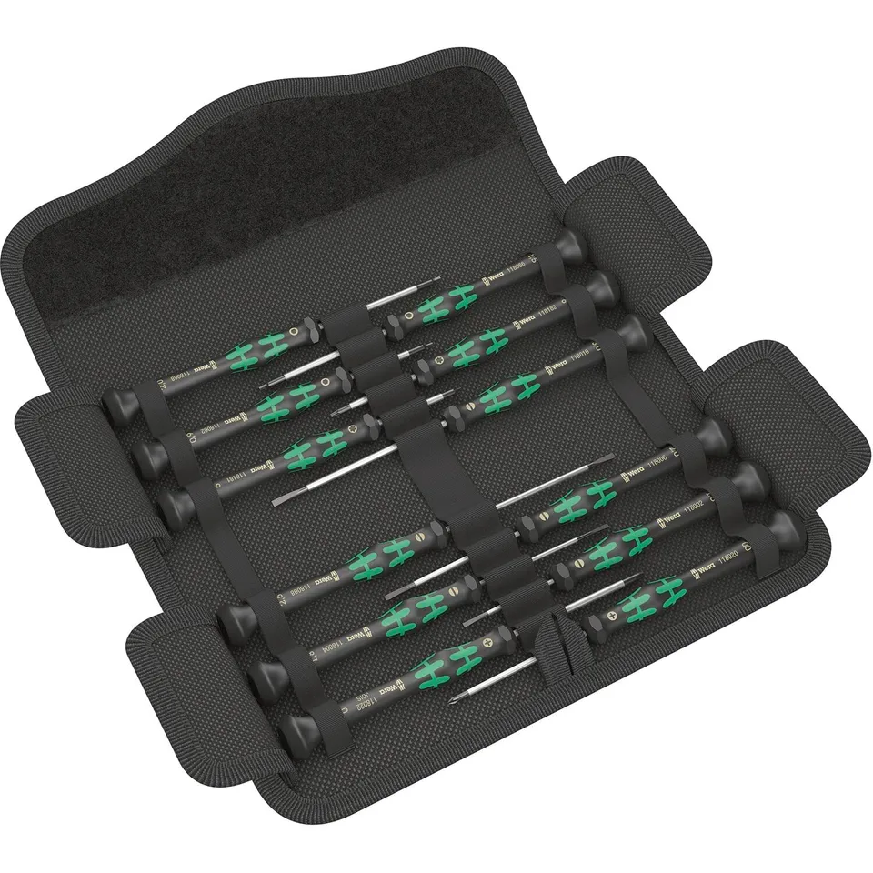 wera-kraftform-micro-set-12-sb-jeu-de-12-tournevis-de-pr-cision-lectronicien-ver image 1