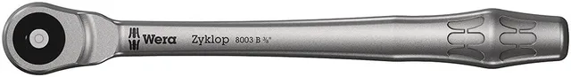wera-8003-b-zyklop-metal-cliquet-carr-3-8-avec-carr-m-le-traversant-222-mm-angle image 1