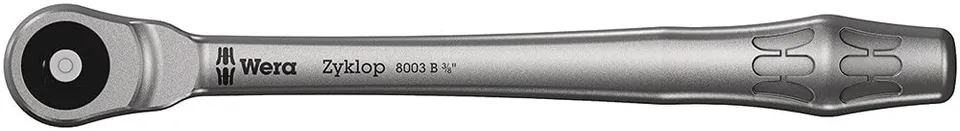 wera-8003-b-zyklop-metal-cliquet-carr-3-8-avec-carr-m-le-traversant-222-mm-angle image 1