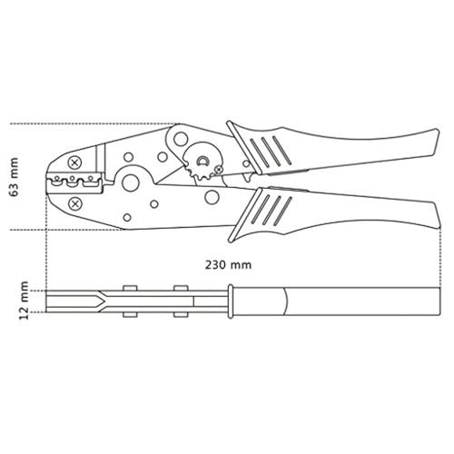 beta-tools-1608-pince-sertir-cosses-pr-isol-es-0-5-6-mm-avec-r-gulateur-de-press image 6