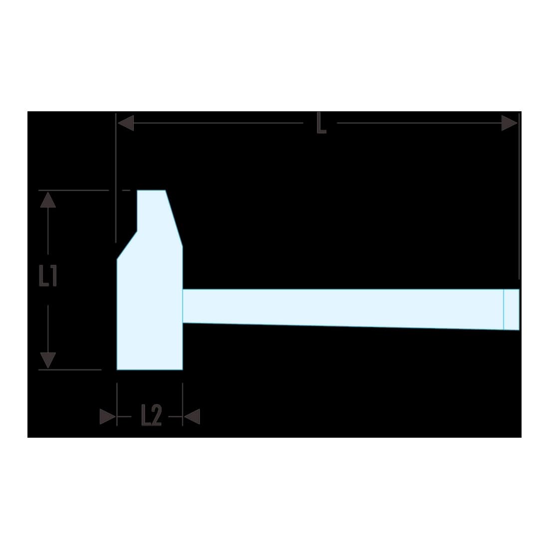 facom-200c-40-marteau-de-m-canicien-rivoir-manche-ergonomique-noyau-graphite-fai image 3