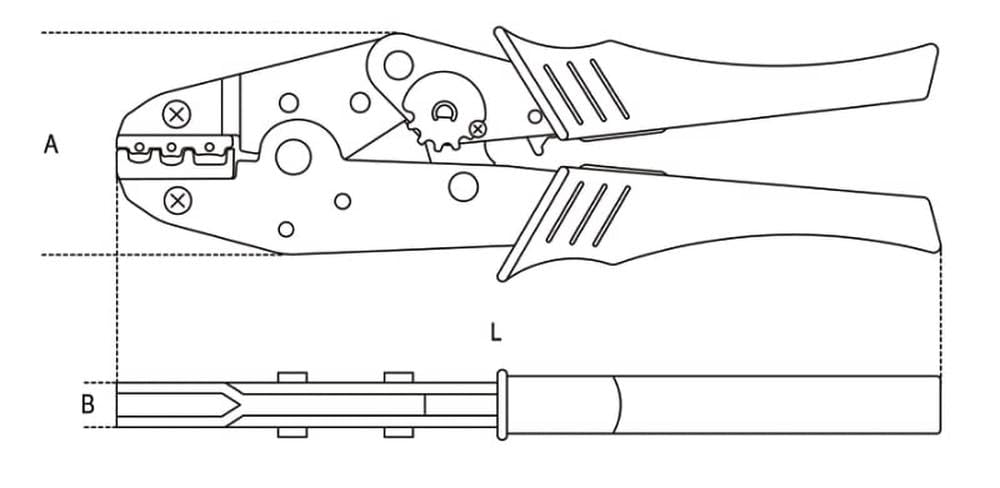 beta-tools-1608-pince-sertir-cosses-pr-isol-es-0-5-6-mm-avec-r-gulateur-de-press image 4