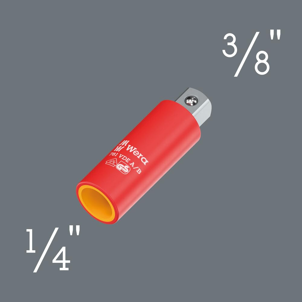 wera-781-a-b-adaptateur-vde-isol-carr-femelle-1-4-vers-carr-m-le-3-8-56-mm-test- image 2