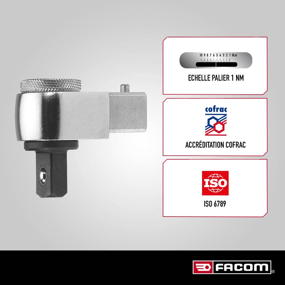 facom-r-372-t-te-de-cliquet-compact-1-4-carr-9-x-12-mm-72-dents-angle-de-reprise image 4
