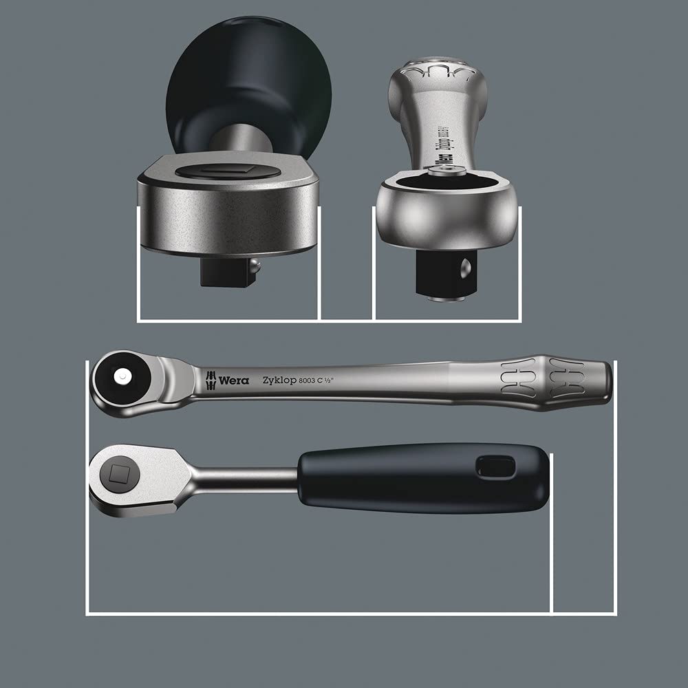 wera-8003-b-zyklop-metal-cliquet-carr-3-8-avec-carr-m-le-traversant-222-mm-angle image 4