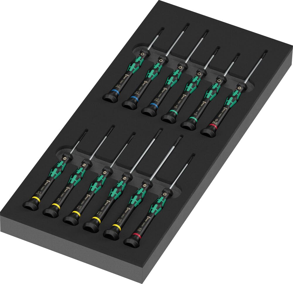 wera-9716-insert-en-mousse-kraftform-micro-2-jeu-de-13-pi-ces-dont-12-tournevis- image 1