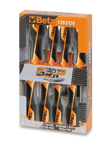 beta-tools-1263-d8-jeu-de-8-tournevis-plats-et-phillips-acier-5-plats-3-ph0-ph2 image 3