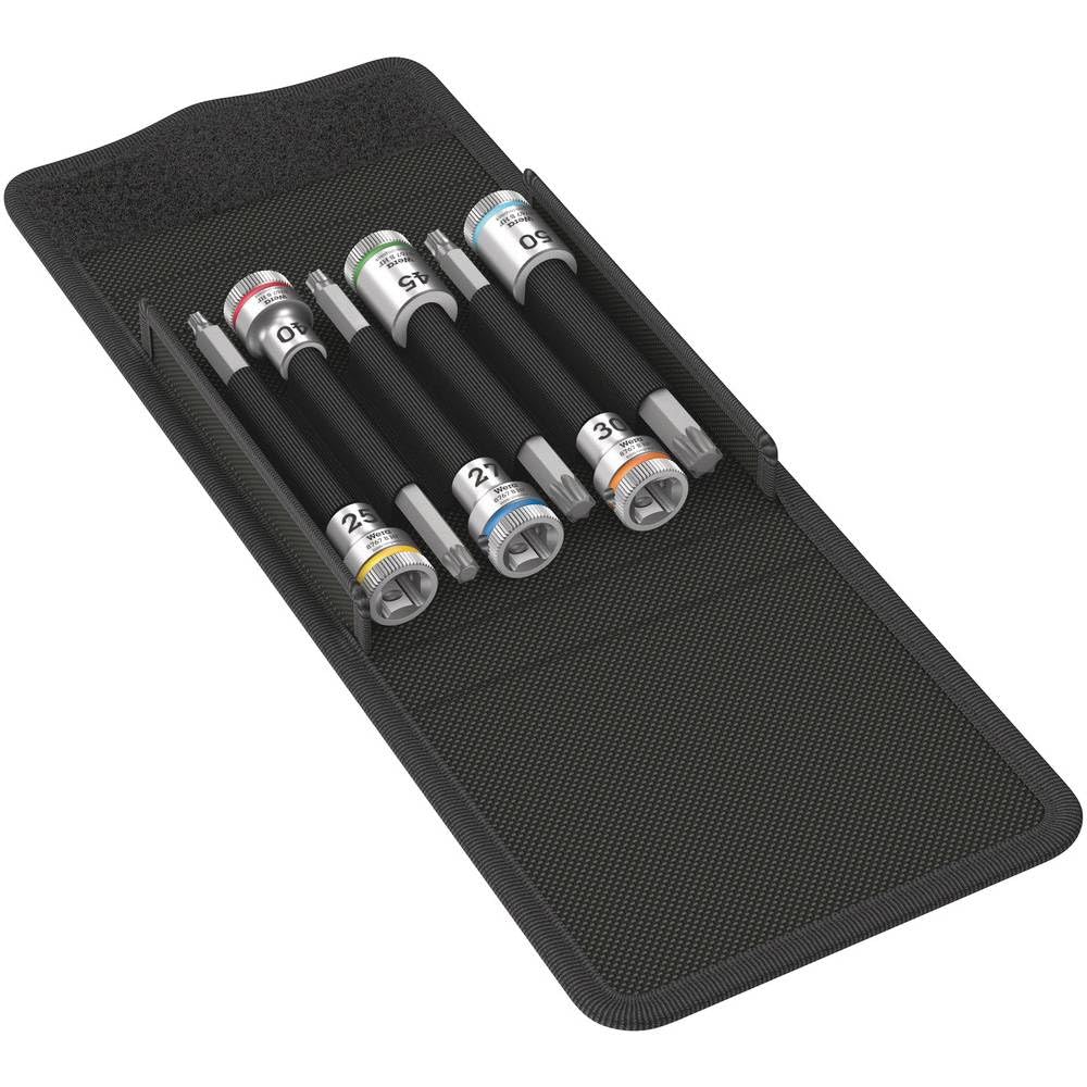 wera-05003185001-8767-b-torx-hf-1-zyklop-jeu-de-6-douilles-embouts-torx-3-8-avec image 1