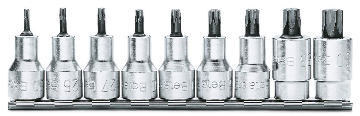 beta-tools-920tx-sb9-jeu-de-9-douilles-tournevis-torx-1-2-sur-support image 1