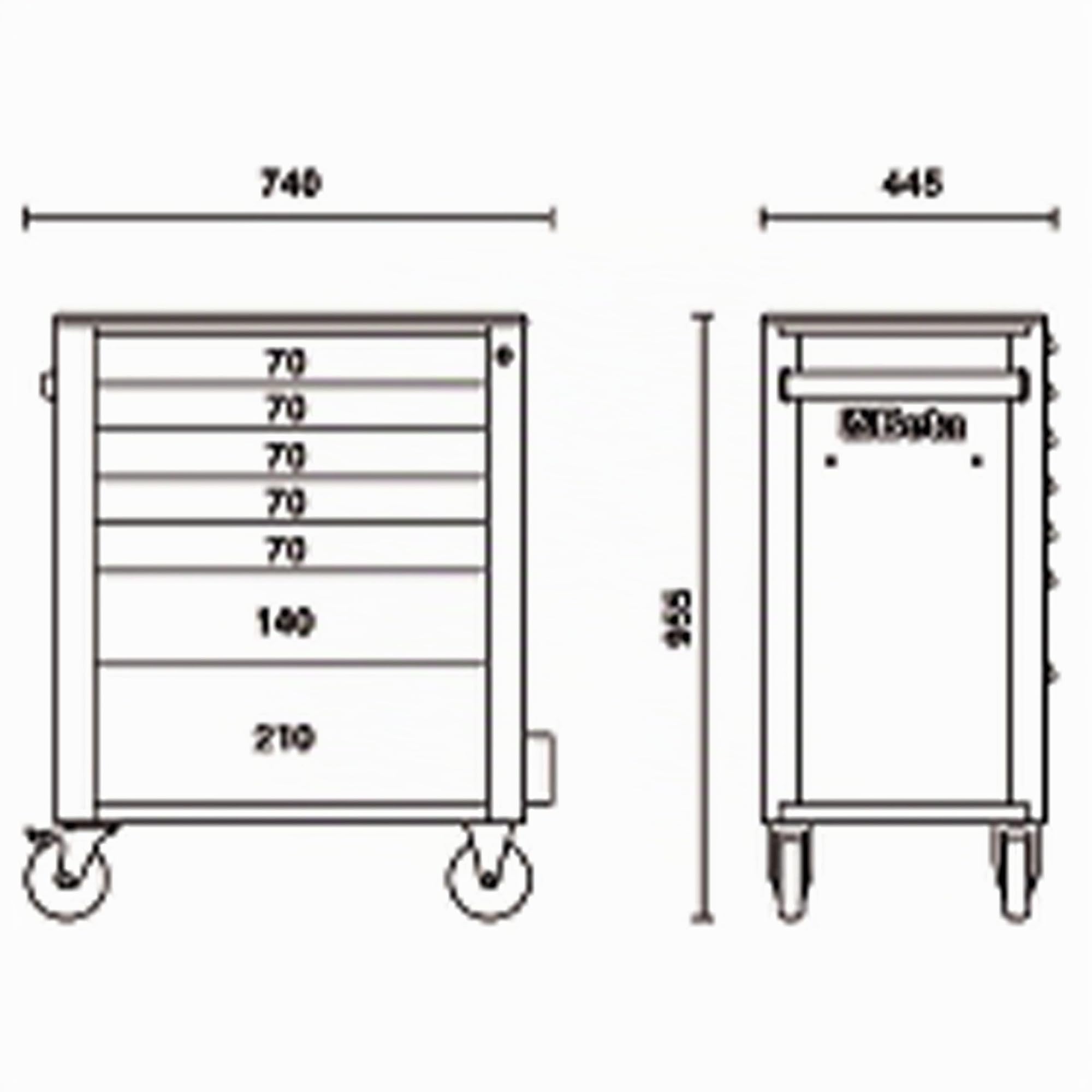 beta-tools-c24s-7-o-servante-mobile-d-atelier-7-tiroirs-avec-roulettes-verrouill image 3