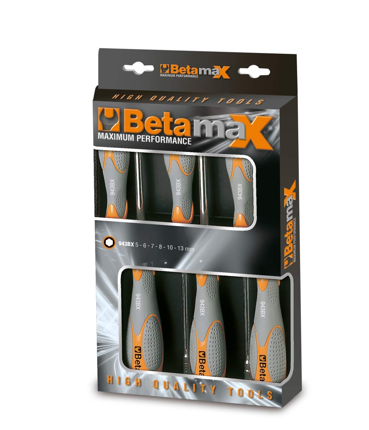 beta-tools-944bx-d6-jeu-de-6-cl-s-douille-emmanch-es-hexagonales-5-13-mm-poign-e image 1