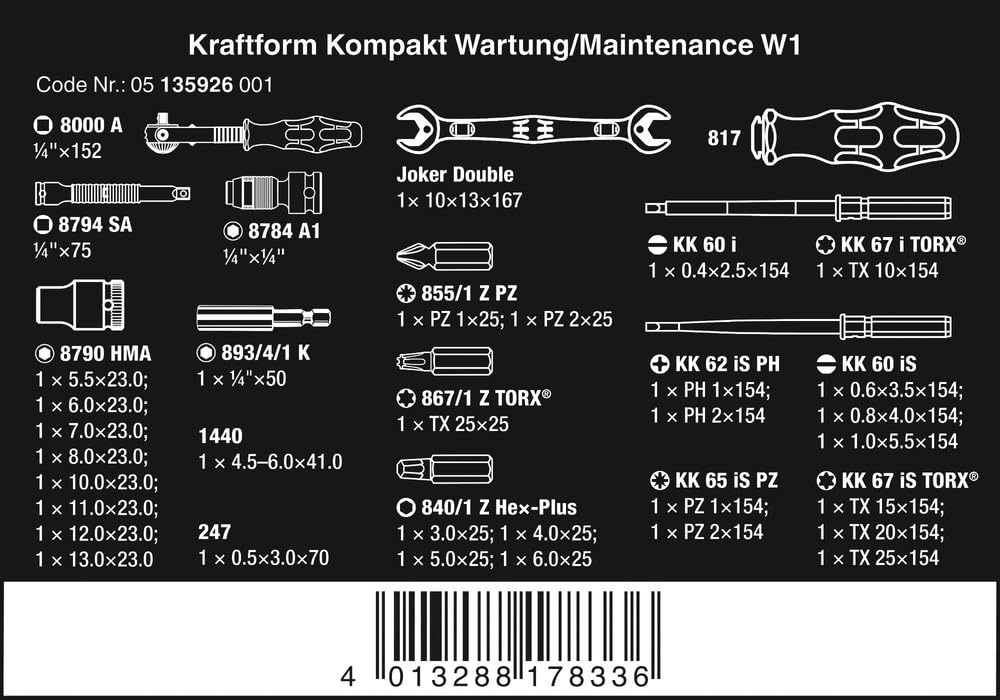 wera-kraftform-kompakt-w-1-maintenance-05135926001-coffret-de-maintenance-35-pi- image 2