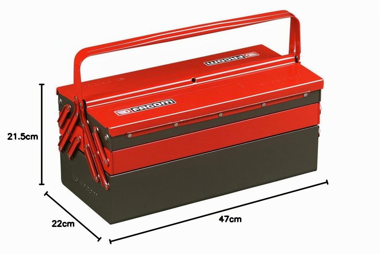 facom-bt-11a-bo-te-outils-5-compartiments-47-cm-rouge-noir-rangement-professionn image 2