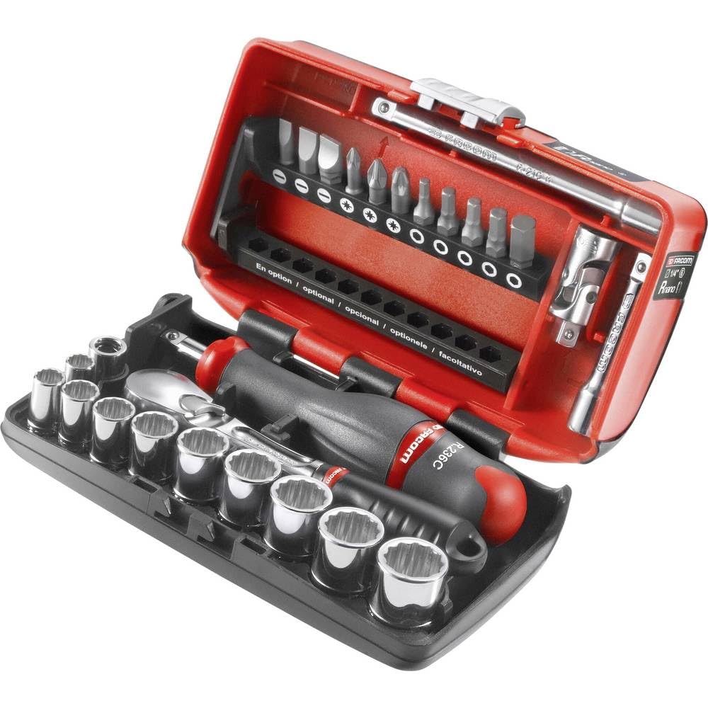 facom-rl-nano112-coffret-de-douilles-et-embouts-1-4-12-pans-m-trique-28-pi-ces-m image 1