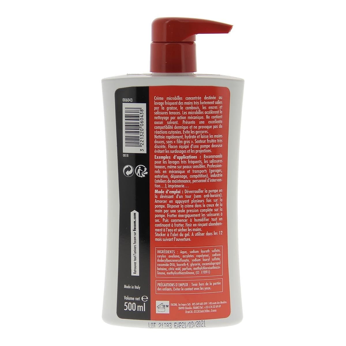 facom-006043-savon-mains-microbilles-concentr-500-ml-sans-solvant-pour-peaux-sen image 4