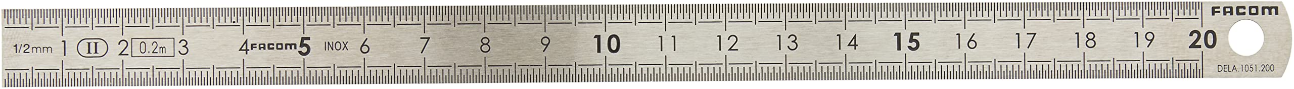 facom-dela-1051-200-r-glet-en-inox-flexible-20-cm-gradu-sur-2-faces-mm-et-1-2-mm image 2