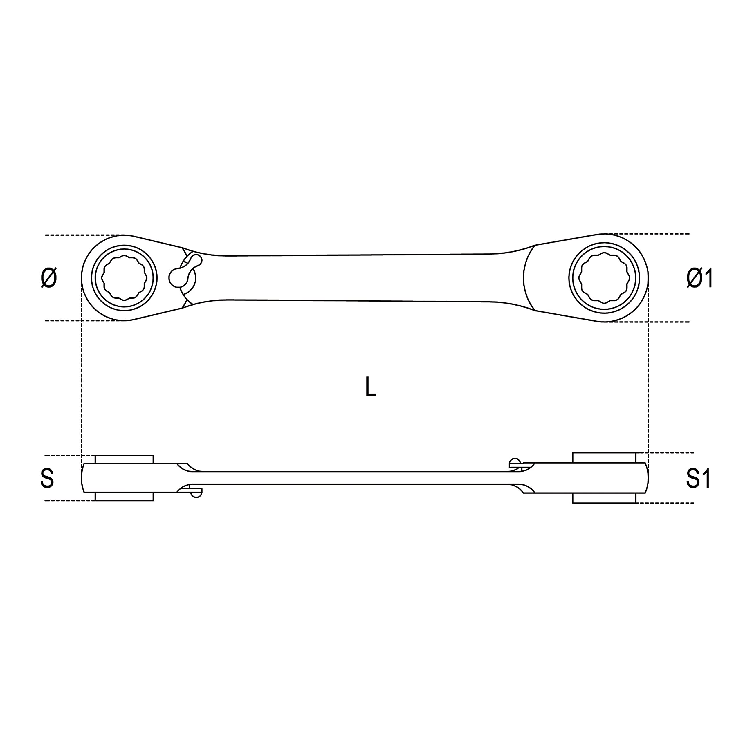 beta-tools-192-s2-jeu-de-2-cl-s-12-pans-cliquet-r-versible-8x10-12x13-et-16x17-1 image 4