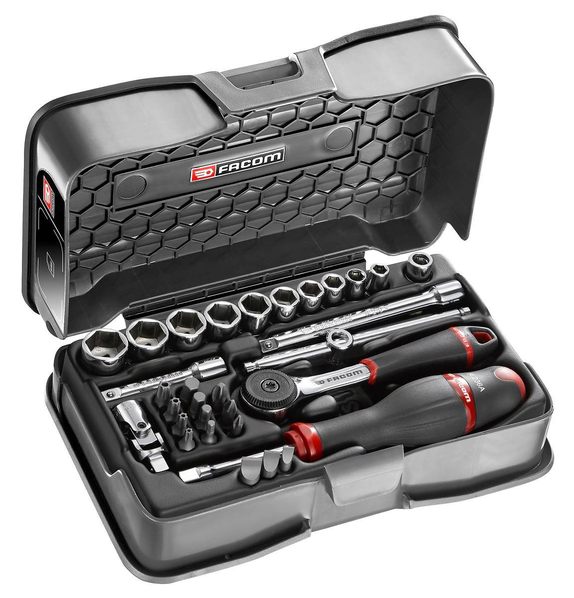 facom-r-161-3p6-coffret-de-douilles-1-4-6-pans-m-triques-19-pi-ces-cliquet-13-do image 7