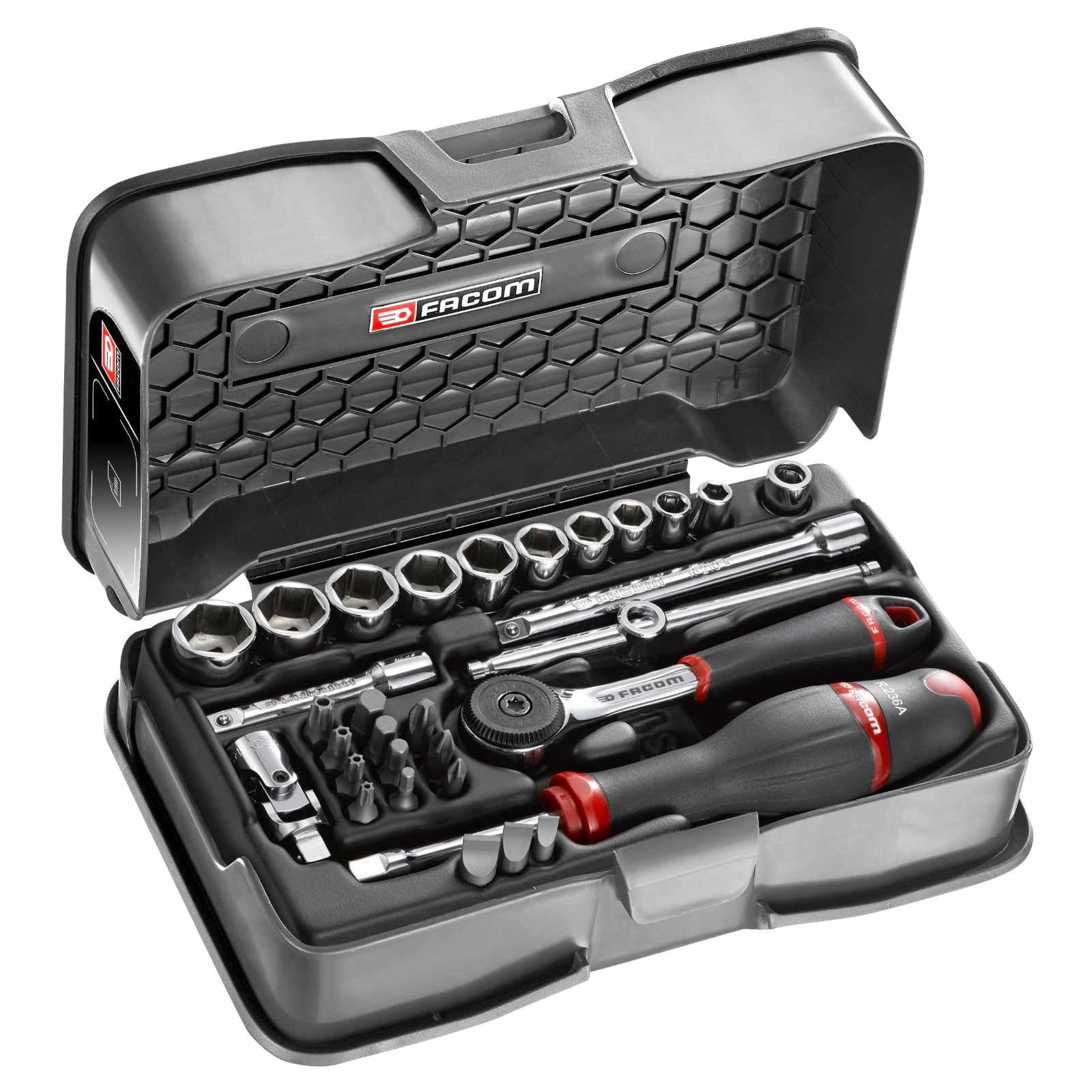 facom-r-161-3p6-coffret-de-douilles-1-4-6-pans-m-triques-19-pi-ces-cliquet-13-do image 4
