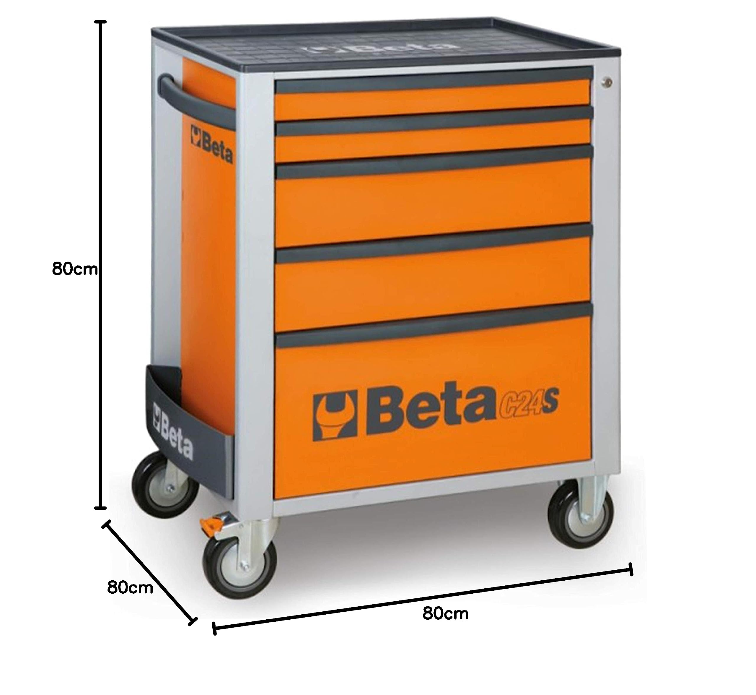 beta-tools-c24s-5-g-servante-mobile-d-atelier-5-tiroirs-charge-800-kg image 2