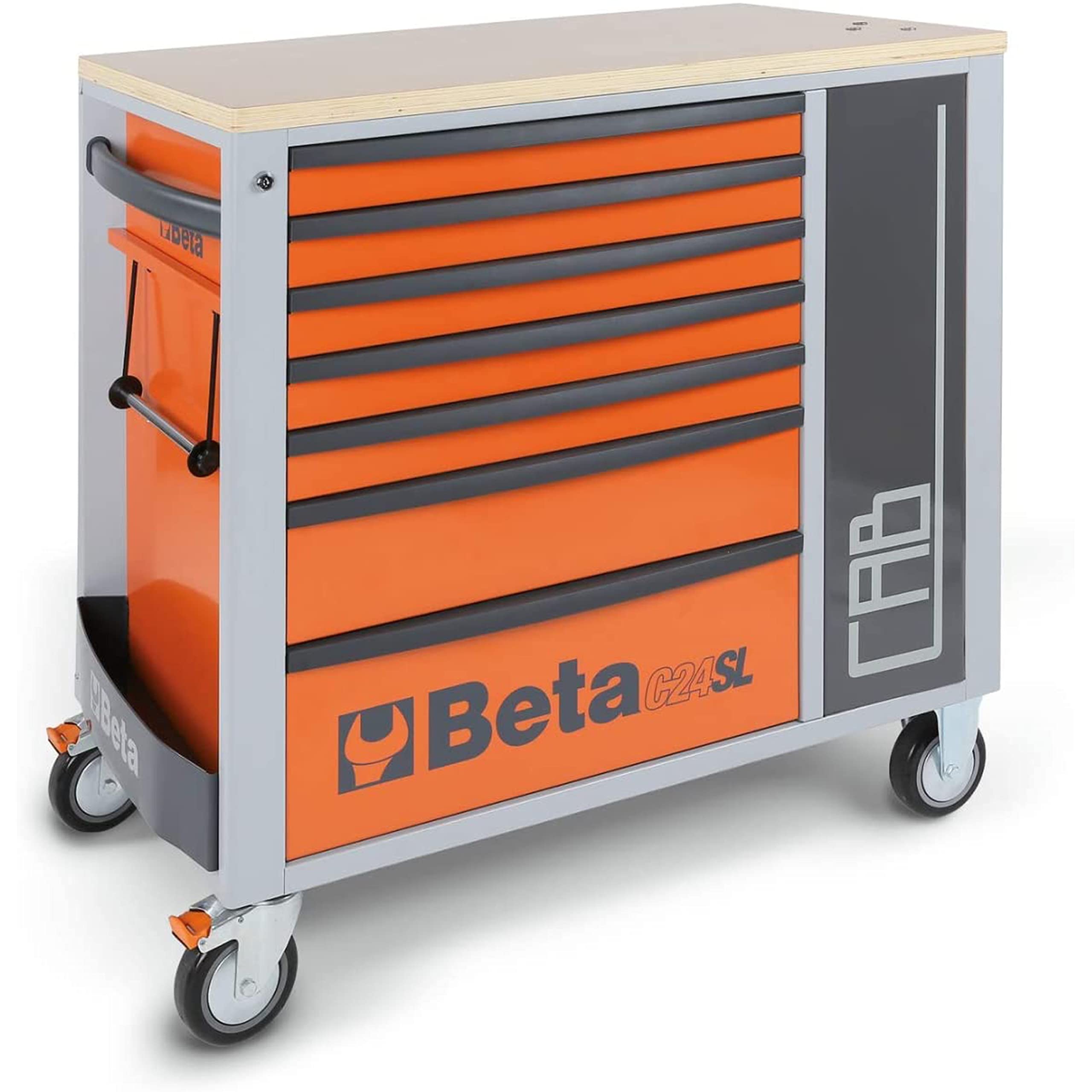 beta-tools-c24sl-cab-r-servante-mobile-d-atelier-7-tiroirs-avec-armoire-porte-ac image 2
