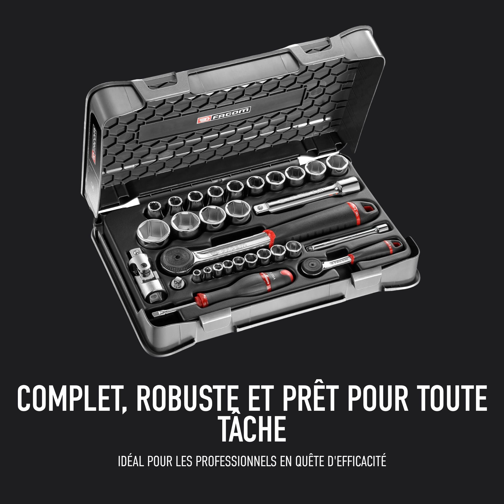 facom-rs-161-1pb-mbox-coffret-de-cliquets-et-douilles-mixtes-1-4-et-1-2-31-pi-ce image 2