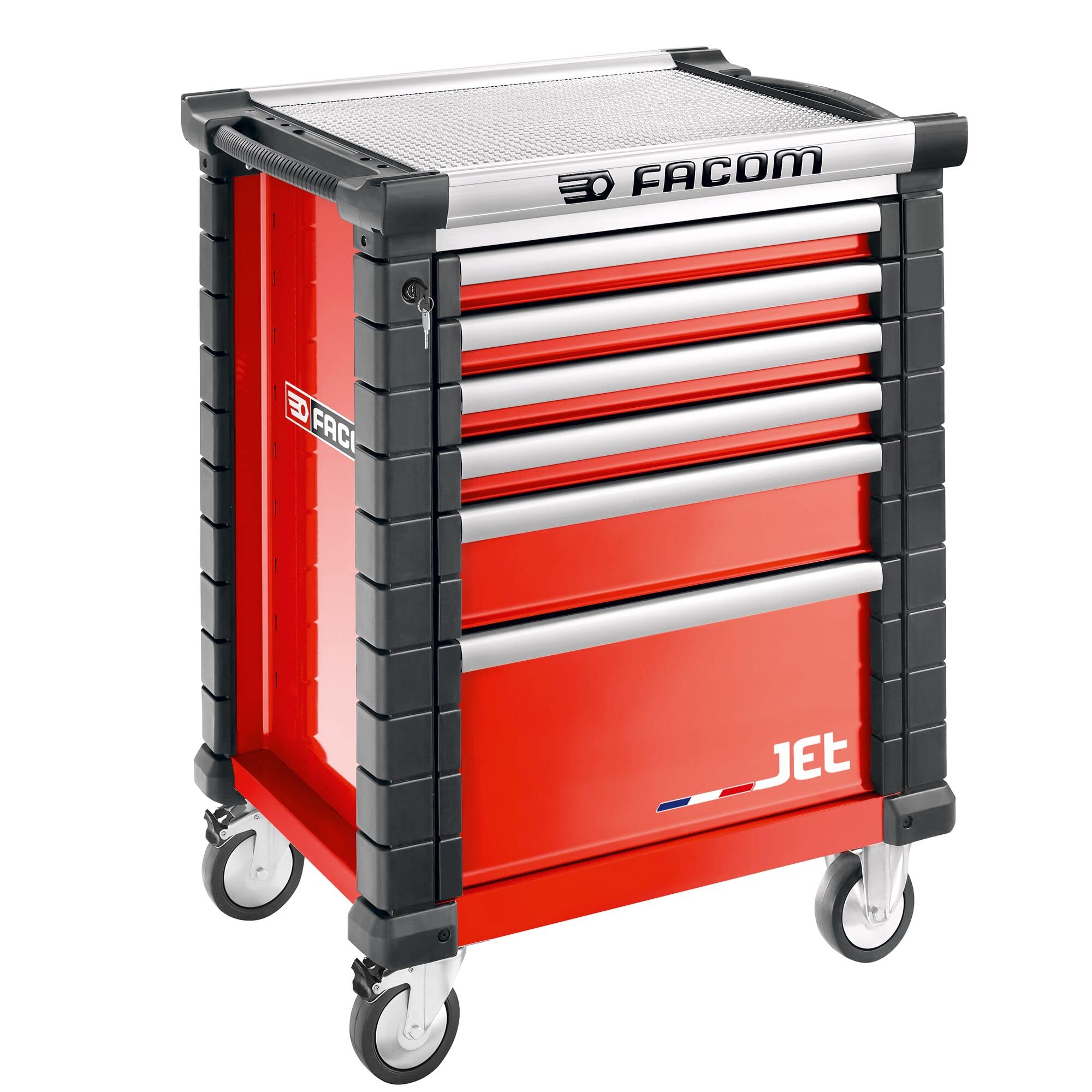 facom-jet-6m3a-servante-d-atelier-jet-rouge-6-tiroirs-sur-roulettes-3-modules-pa image 4